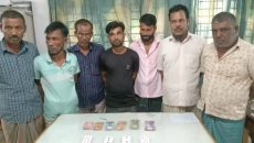 নাসিরনগরে জুয়ার আসর থেকে ৭ জুয়াড়ী আটক