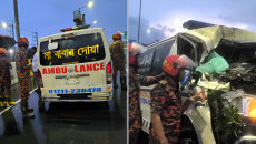 মুন্সীগঞ্জে এক্সপ্রেসওয়েতে পৃথক দুই অ্যাম্বুলেন্স দুর্ঘটনা, আহত ৬