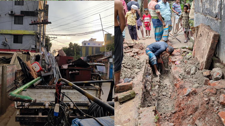 তিতাস গ্যাস কর্তৃক অবৈধ গ্যাস সংযোগ উচ্ছেদ অভিযান