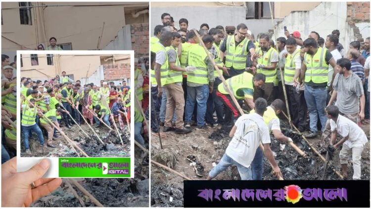 খাল পরিষ্কার অভিযানে আমিনুল হক: জনগণকে সঙ্গে নিয়েই পরিবর্তন সম্ভব
