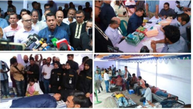 নারায়ণগঞ্জে ডিসির স্বেচ্ছায় রক্তদানের মাধ্যমে ‘তারুণ্যের রক্তদান কর্মসূচি’ উদ্বোধন