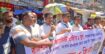 সাংবাদিকদের বিরুদ্ধে মামলা প্রত্যাহার ও বিতর্কিত ওসিকে প্রত্যারের দাবিতে মানববন্ধন