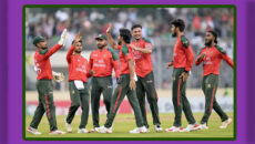 বৃষ্টিতে খেলা বন্ধের পর পুনরায় শুরু