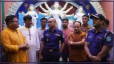 গভীর রাতে পূজা মণ্ডপ পরিদর্শনে নারায়ণগঞ্জের পুলিশ সুপার মোহাম্মদ জসীম উদ্দিন