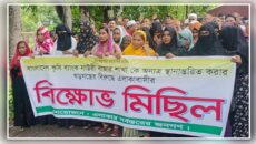 মতলব উত্তরে কৃষি ব্যাংক স্থানান্তরের প্রতিবাদে এলাকাবাসীর বিক্ষোভ