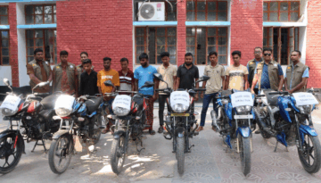 লালমনিরহাটে পুলিশের জালে চোরচক্রের ৮ সদস্য, উদ্ধার ৬ বাইক