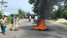 ফরিদপুর মহাসড়কে আবারও অবরোধ, যান চলাচল বন্ধ