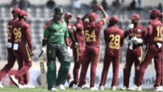 বাংলাদেশের ব্যাটিং বিপর্যয়, ওয়েস্ট ইন্ডিজের বিপক্ষে হার