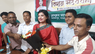 ইউএনওকে বিদায় সংবর্ধনা দিলেন প্রেসক্লাব মহাম্মদপুর