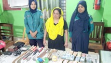 বরিশালে নগদ ২০ লাখ টাকা, বিপুল মাদক ও অস্ত্রসহ নারী গ্রেপ্তার