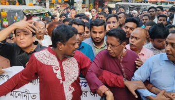 নবীনগরে নেতা-কর্মীদের উৎসবমুখর মিছিল, মান্নানের পক্ষে 