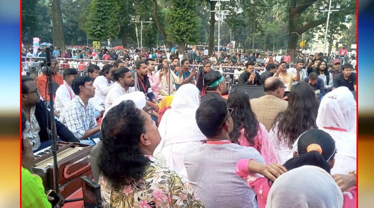 মহারাজ আবুল সরকারের মুক্তি ও মাজারে হামলার বিচার দাবিতে প্রতিবাদ সমাবেশ