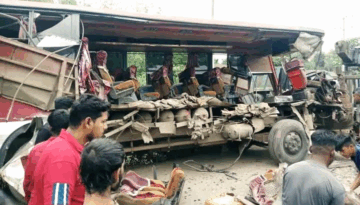 হবিগঞ্জে দুই বাসের মুখোমুখি সংঘর্ষে নিহত ৩, আহত ৫০