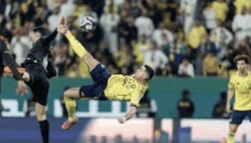 রোনালদোর চোখধাঁধানো বাইসাইকেল গোল