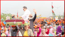 তারেক রহমানকে স্বাগত জানাতে লক্ষাধিক নেতাকর্মী নিয়ে দিপু ভূঁইয়ার নেতৃত্বে জনসমুদ্র