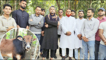বাউফলে খালেদা জিয়ার সুস্থতা কামনায় সাদকায়ে জারিয়া হিসেবে গরু জবাই
