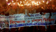 বিএনপির মনোনয়ন প্রত্যাখ্যান: বেগম সেলিমা রহমানকে মনোনয়ন দেওয়ার দাবিতে বাবুগঞ্জে মশাল মিছিল