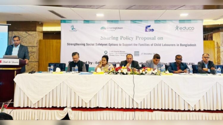 শিশুশ্রম প্রতিরোধে সামাজিক সুরক্ষা ব্যবস্থা জোরদারের আহ্বান