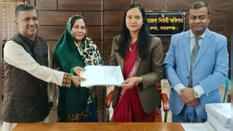 নারায়ণগঞ্জ-৫ আসনে স্বতন্ত্র প্রার্থী মাকসুদ হোসেনের মনোনয়নপত্র দাখিল