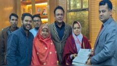 চাঁদপুর-২ আসনে বাংলাদেশ লেবার পার্টির প্রার্থী নাসিমা নাজনীন সরকারের মনোনয়নপত্র দাখিল