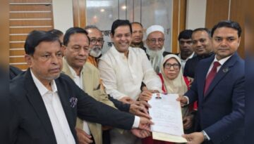 নারায়ণগঞ্জ-১ (রূপগঞ্জ) আসনে বিএনপির প্রার্থী দিপুর মনোনয়নপত্র দাখিল