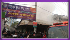 সোনারগাঁয়ে টিনশেড মার্কেটে ভয়াবহ অগ্নিকাণ্ড, পুড়ে ছাই একাধিক দোকান ও গোডাউন