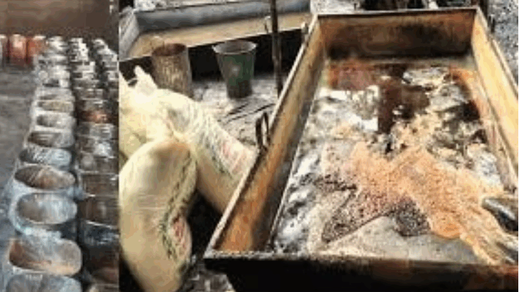 ভেজাল আখের গুড় উৎপাদন: লালপুরে দুই মালিককে জরিমানা