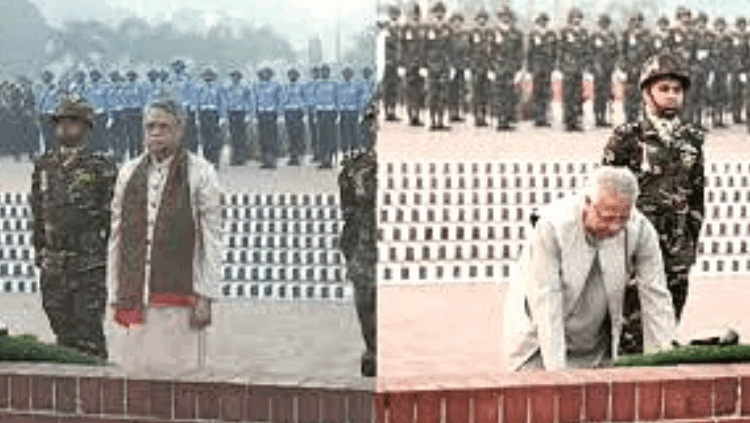 বিজয় দিবসে জাতীয় স্মৃতিসৌধে রাষ্ট্রপতি ও প্রধান উপদেষ্টার শ্রদ্ধা