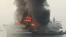 সেন্ট মার্টিনগামী জাহাজে আগুন, বড় দুর্ঘটনা থেকে রক্ষা