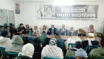 জয়পুরহাটে জাতীয়তাবাদী রিকশা ভ্যান অটোচালক দলের উদ্যোগে দোয়া মাহফিল