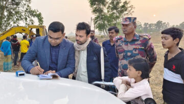 ফেনীর পরশুরামে কৃষিজমির অবৈধ মাটি ও বালু উত্তোলনের দায়ে একজনকে অর্থদণ্ড