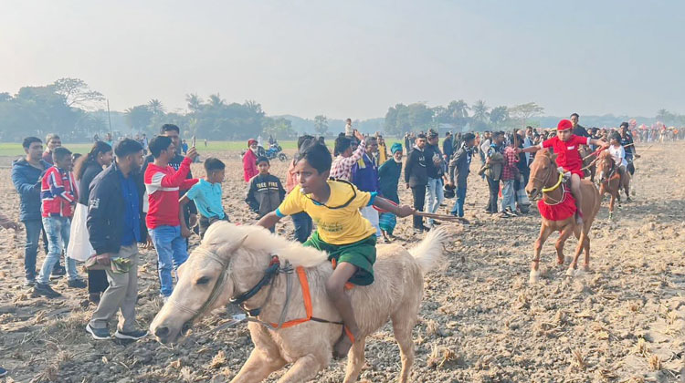 মহম্মদপুরে শতবর্ষী ঘোড়দৌড় প্রতিযোগিতা ও গ্রামীণ মেলা অনুষ্ঠিত