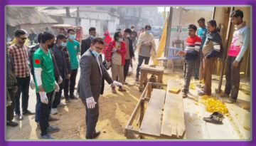 টাঙ্গাইল শহর পরিচ্ছন্ন ও ফুটপাথ দখলমুক্ত করতে পৌর প্রশাসনের অভিযান শুরু