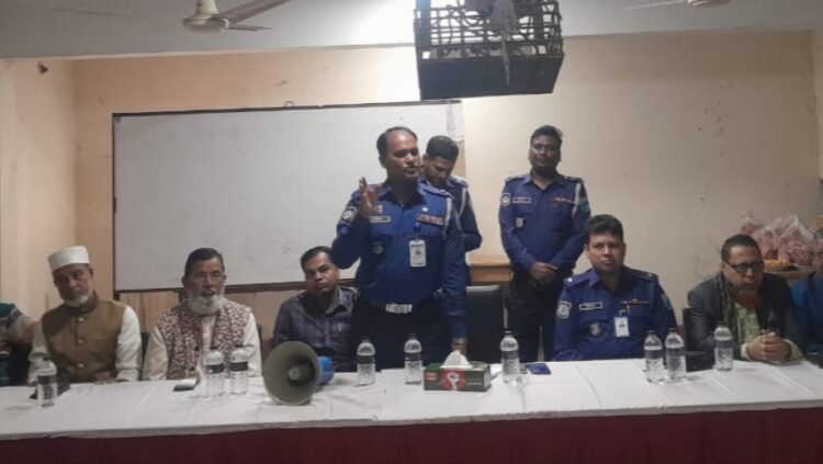 সিদ্ধিরগঞ্জে ত্রয়োদশ জাতীয় সংসদ নির্বাচন উপলক্ষে অংশীজনদের মতবিনিময় সভা