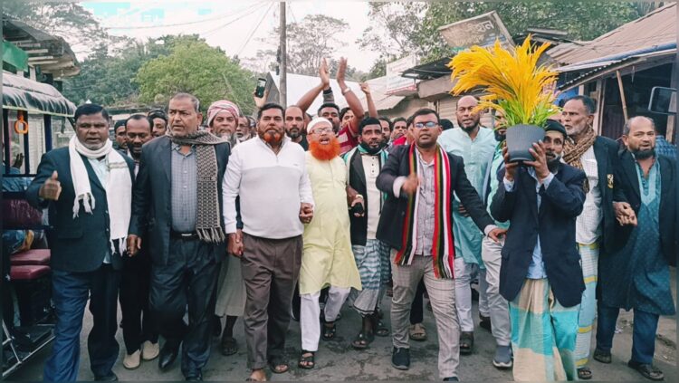 চাঁদপুর-২ আসনে ধানের শীষের পক্ষে গজরা ইউনিয়ন বিএনপির নির্বাচনী প্রচারণা