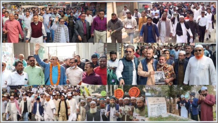 প্রচারণার প্রথম দিনেই নারায়ণগঞ্জে জমে উঠল নির্বাচনী মাঠ