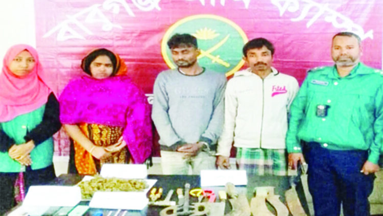 বাবুগঞ্জে সেনা অভিযানে আটক ৩