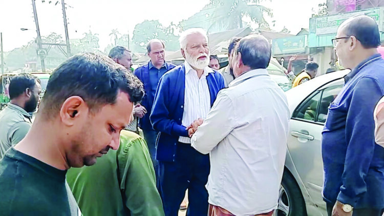 গৌরীপুরে ধানের প্রার্থী ইঞ্জিনিয়ার এম ইকবাল হোসেইনের নির্বাচনী প্রচারণা