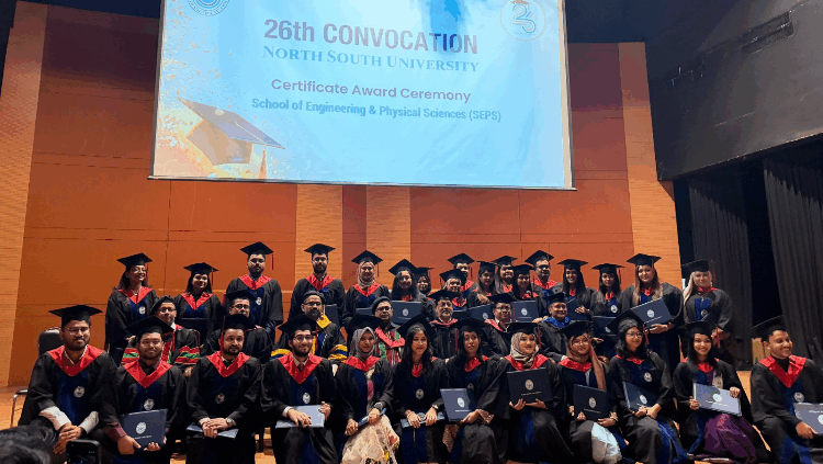 ২৬তম সমাবর্তনে এনএসইউ স্থাপত্য বিভাগের শিক্ষার্থীদের সম্মাননা