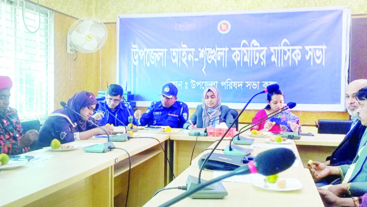 মেঘনায় মাসিক আইনশৃঙ্খলা কমিটির সভা অনুষ্ঠিত