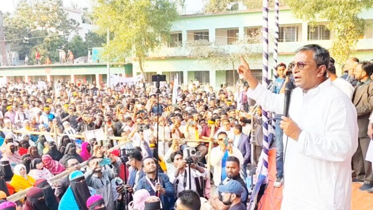 হাইমচরে ধানের শীষের প্রার্থী শেখ ফরিদ আহমেদ মানিকের সমর্থনে জনসভা