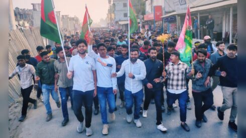 জীবননগরে বাবু খানের নেতৃত্বে কিলোমিটারজুড়ে বিএনপির গণমিছিল