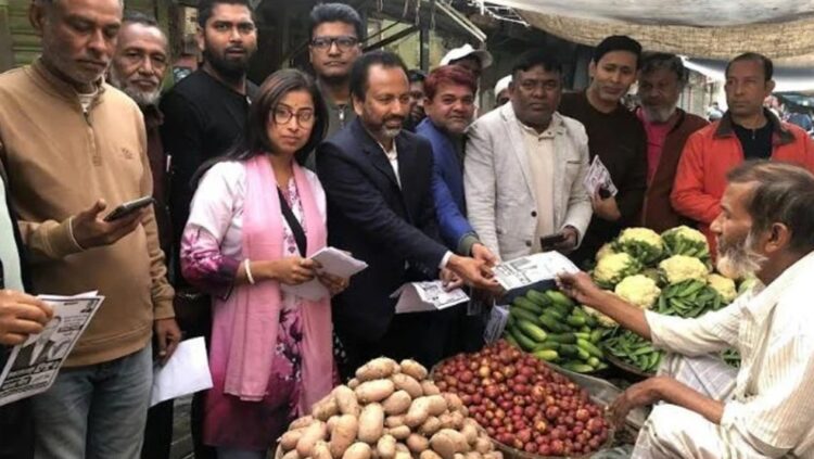 সিরাজগঞ্জ শহরে ধানের শীষের পক্ষে গণসংযোগ